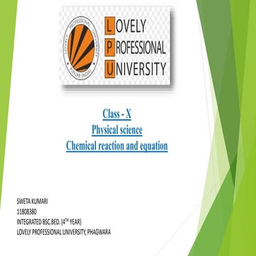 Chemical reaction and equation | PPTX