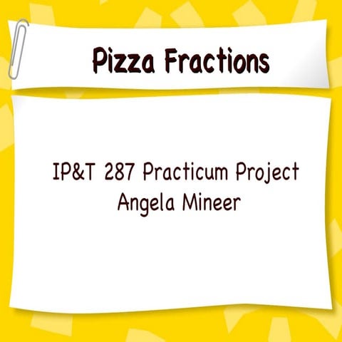 Pizza Fraction Math