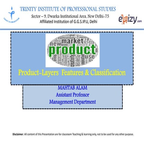 Product-Layers  Features & Classification