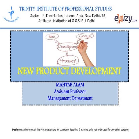 NEW PRODUCT DEVELOPMENT- Types of new Product