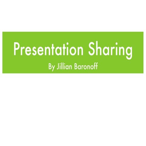 Slideshare presentation PPT
