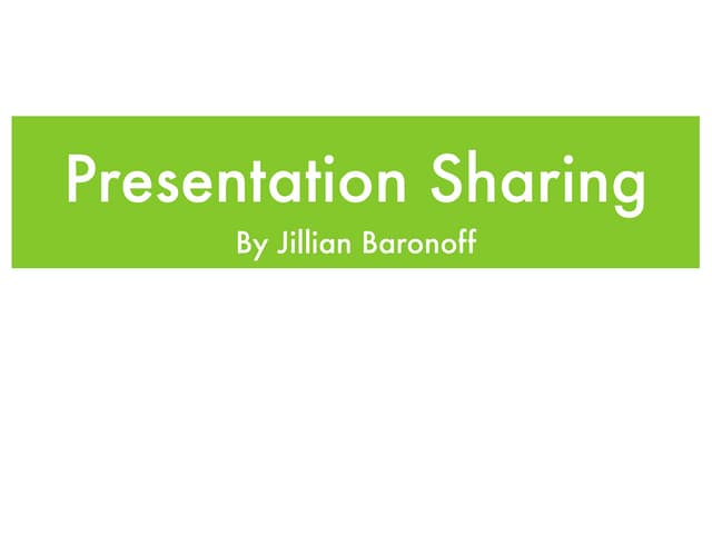 Slideshare presentation PPT