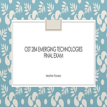Emerging Technologies