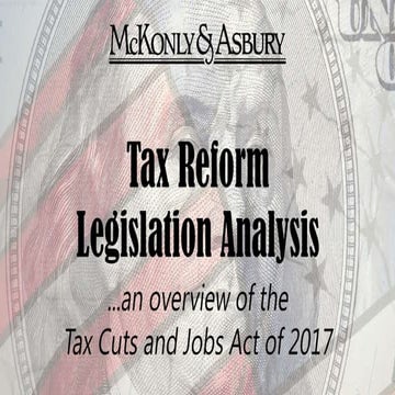 Tax Reform Legislation Analysis