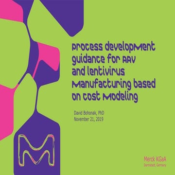 Process development guidance for AAV and lentivirus manufacturing based on co...