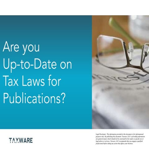 Are You Up-to-Date on Tax Laws That Affect Publishers?