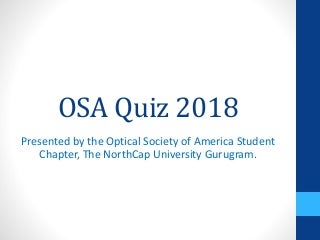 OSA Quiz 2018