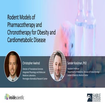 Rodent Models of Pharmacotherapy and Chronotherapy for Obesity and Cardiometa...