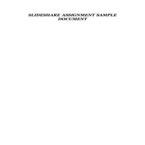 Slideshare sample doc