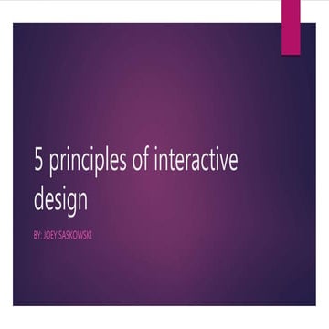 5 principles of Interactive design 