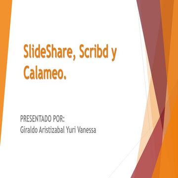 Slide share, scribd y calameo