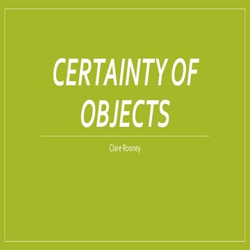 Equity and Trusts - The Three Certainties