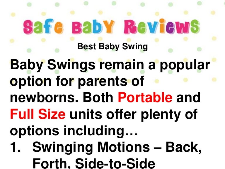 side to side baby swing