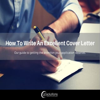 How To Write An Excellent Cover Letter