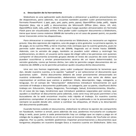 Descripción de Slideshare