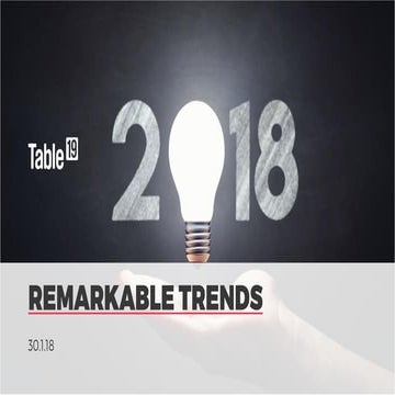 Table19's 2018 'Remarkable' Consumer Trends