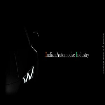 Indian Automotive Industry
