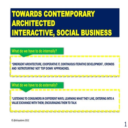 New business organisational structures