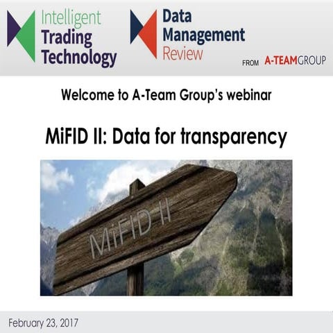 MiFID II: Data for transparency
