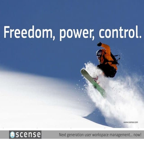 Scense next generation user workspace management… now!