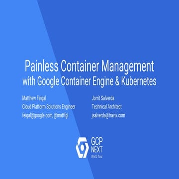 Painless container management with Container Engine and Kubernetes