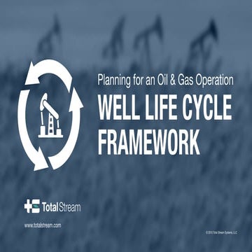 Planning for an Oil & Gas Operation Well Life Cycle Framework