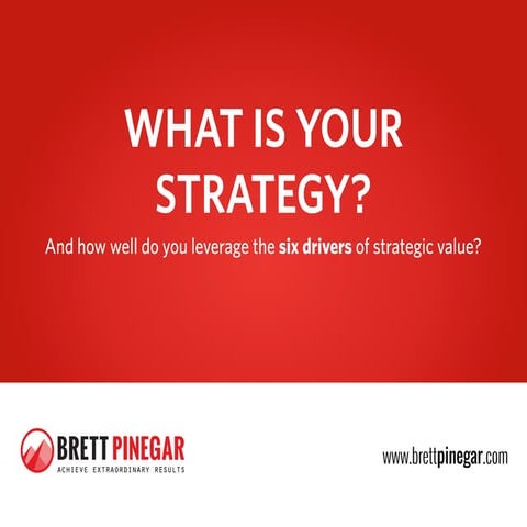 What is your strategy? 