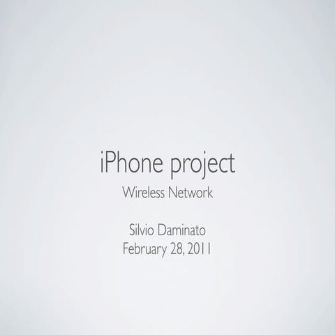 iPhone project - Wireless networks seminar