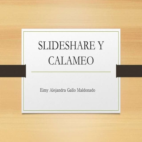 Slideshare y calameo