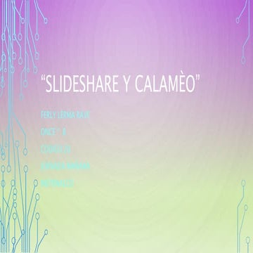 DIAPOSITIVAS DE "Slideshare y calamèo" 
