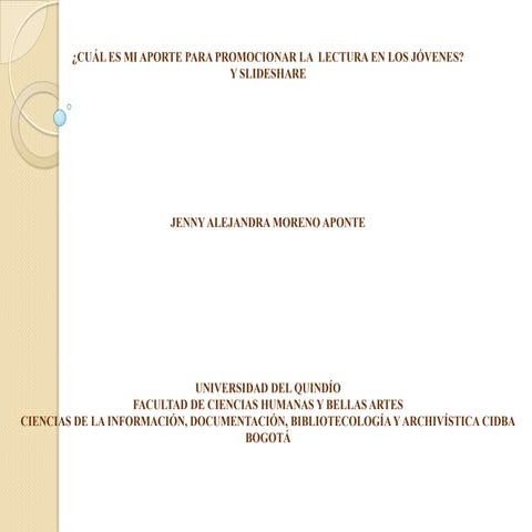 Slideshare y jóvenes en la lectura