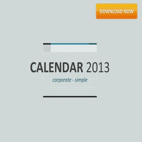 Calendar 2013 Corporate by Slideshop 