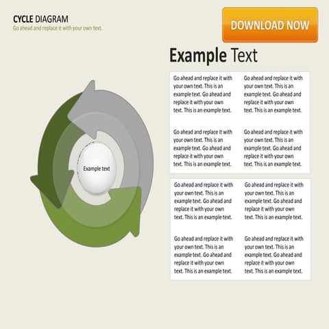 Cycle Diagram Green by Slideshop
