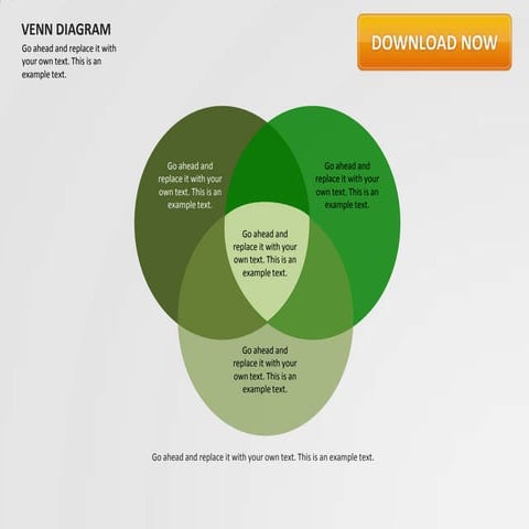 Venn Diagram Green by Slideshop 