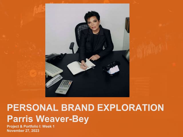Parris Weaver-Bey's Slideshow Full sail University