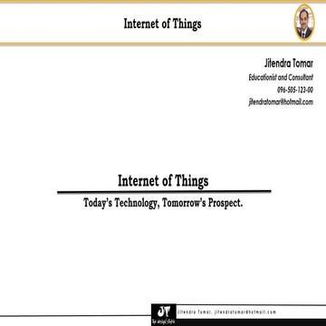 1. Internet of Things - M2M to IoT