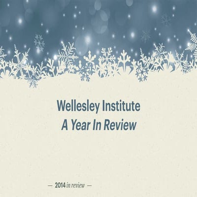 Wellesley Institute 2014 A Year In Review