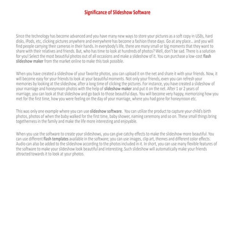 Slideshow software