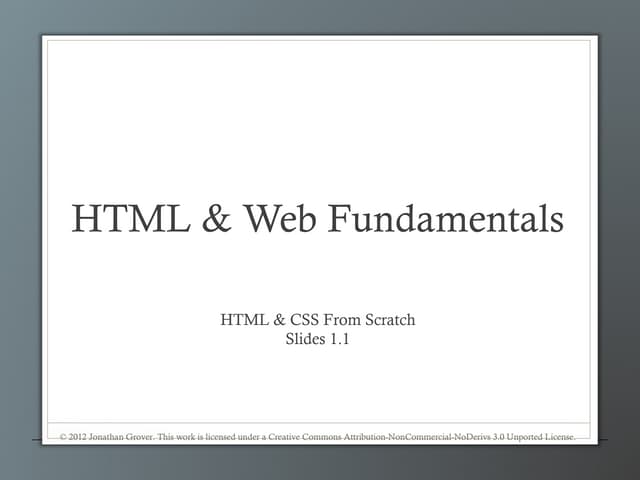 Learn HTML & CSS From Scratch in 30 Days | PPT