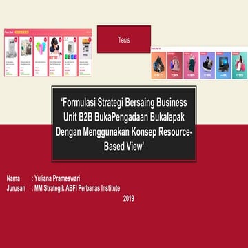 Formulasi Strategi Bersaing Menggunakan Konsep Resource Based View | PDF