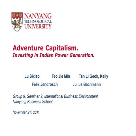 Investment Proposal: FDI in the Indian Energy Sector