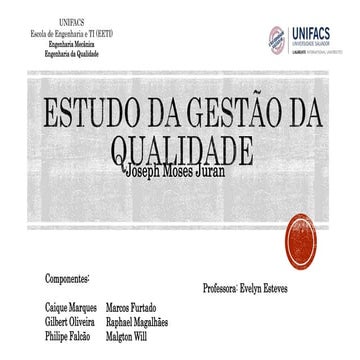Slides juran  eng. qualidade