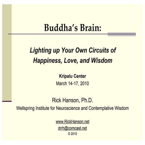 Buddha's Brain: Lighting up Your Own Circuits of Happiness, Love, and Wisdom ...