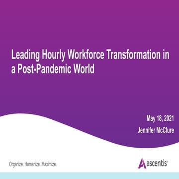 HR Webinar: Leading Hourly Workforce Transformation in a Post-Pandemic World
