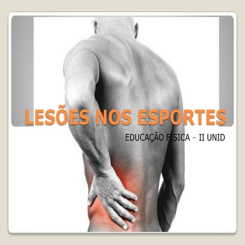 Slides lesões nos esportes