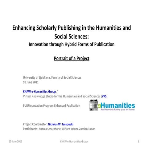Slides, ljubljana presentation, enhanced publications, jankowski, 10 june2011