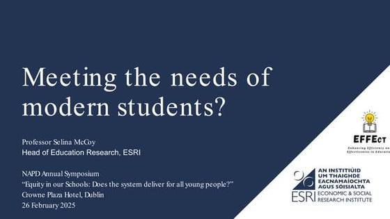 Meeting the needs of modern students?, Selina McCoy