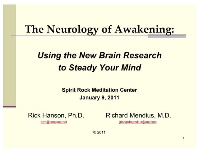The Neurology of Awakening: Using the New Brain Research to Steady Your Mind
