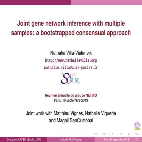 Joint gene network inference with multiple samples: a bootstrapped consensual...