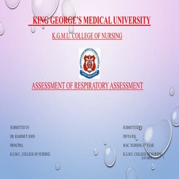 Assessment of respiratory system ptx